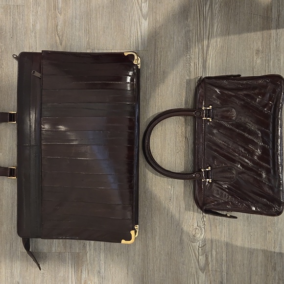 Vintage Eel Briefcase & Marching Purse Set! - Picture 2 of 8